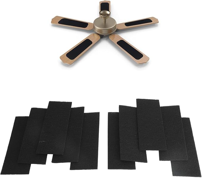 10Pcs Ceiling Fan Blade Filters, Self Adhesive Coconut Carbon Air Purifier Pads - Image 8