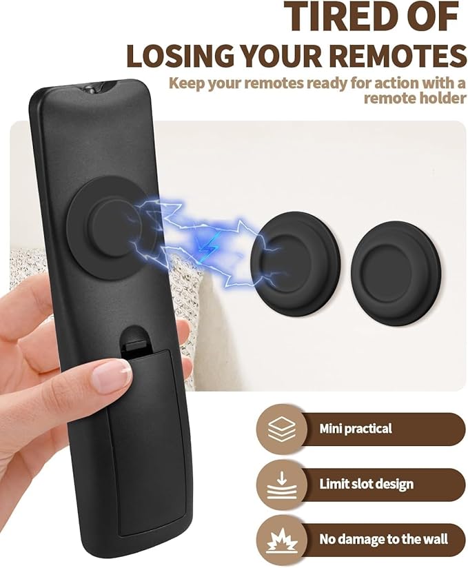 6 Pack Magnetic Remote Control Holder – Upgraded Silicone Magnetic Wall Mount - Image 4