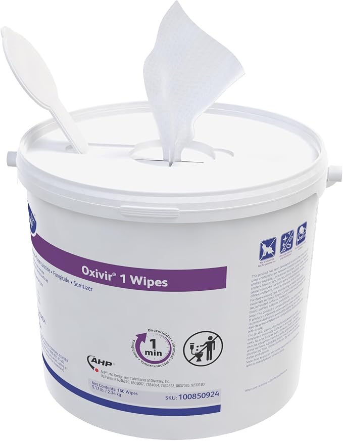 Oxivir Diversey 1 Disinfectant Wipes, AHP Hydrogen Peroxide Cleaner, XLarge - Image 4