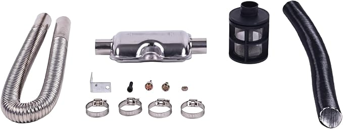24mm Exhaust Muffler Pipe Air Filter Air Vent Hose Kit - Image 4