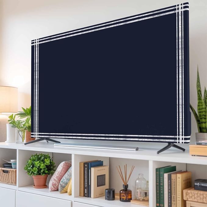 Pure Color Deep Blue Theme Indoor TV Cover, Elastic TV Screen Protector - Image 6