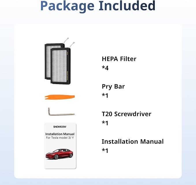Tesla Model 3/Y HEPA Cabin Air Filter 4 Pack | PM2.5 Activated Carbon - Image 7