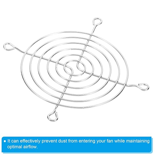 PATIKIL 92mm Fan Grill with Screws, 5 Pack Chrome Plated Iron Frame Ventilator - Image 4