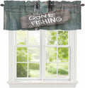 Gone Fishing Valances for Windows, Bronze Wood Grain Kitchen Valance Light by Unknown