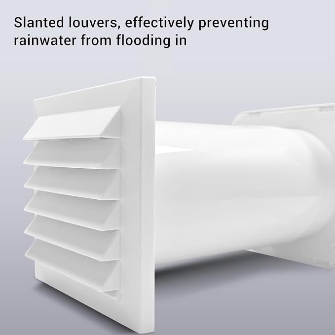 Passive Air Vent, Telescopic ABS Louvered Vent Cover - Image 9