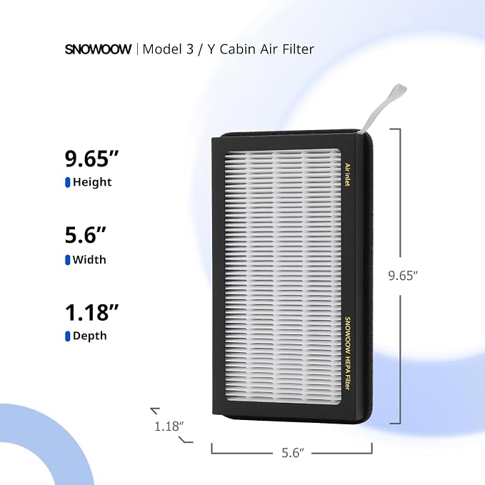 Tesla Model 3/Y HEPA Cabin Air Filter 2 Pack | PM2.5 Activated Carbon - Image 3