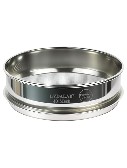 All 304 Stainless Steel 40 Mesh Test Sieve, 8 Inch/20cm Diameter, Lab Sifter & by LVDALAB