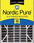 Nordic Pure 20x25x5 Air Bear AC Filter Replacement MERV 10 Pleated + Carbon 1 by NordicPure