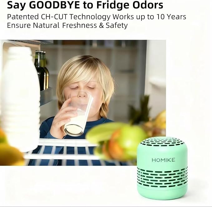 HOMIKE Refrigerator Deodorizer, Odor Eliminator, Last up to 10 Years - Image 2