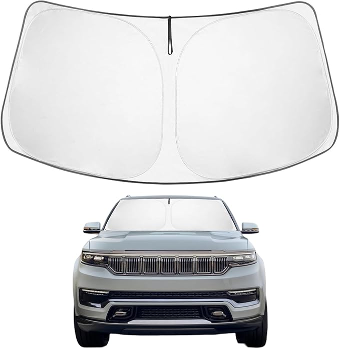 Proadsy 2026 Upgrade Windshield Sun Shade Custom Fit Jeep Wagoneer 2022-2025 by Proadsy