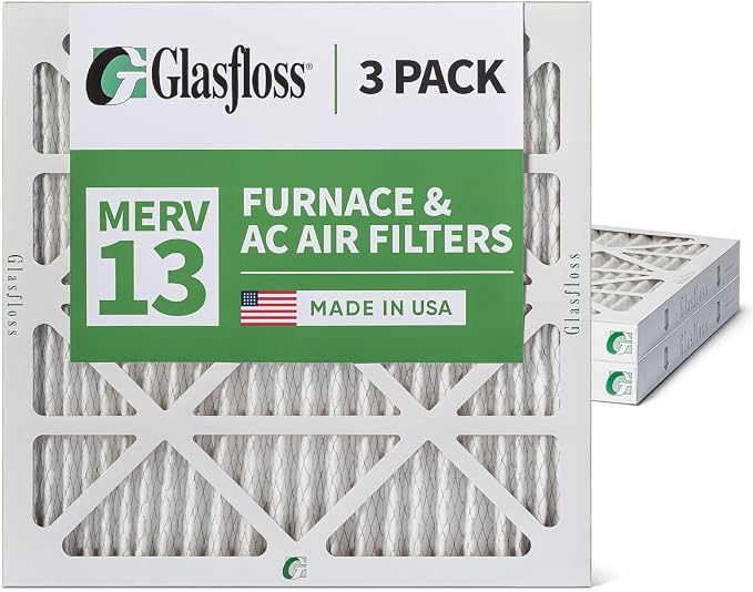 Glasfloss 24x24x2 MERV 13 AC & Furnace 2" Depth Air Filters. Box of 3. Actual - Image 5