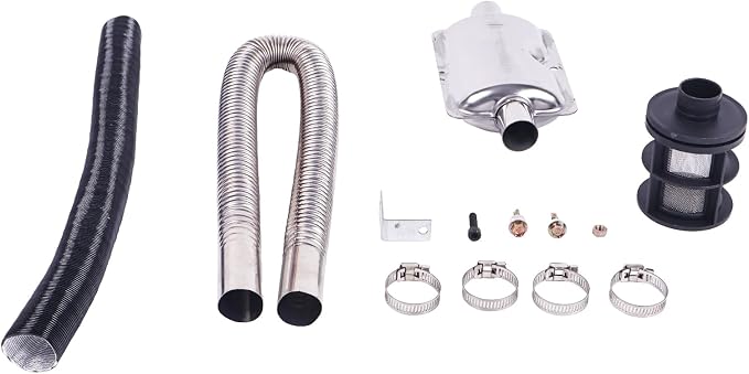 24mm Exhaust Muffler Pipe Air Filter Air Vent Hose Kit - Image 3