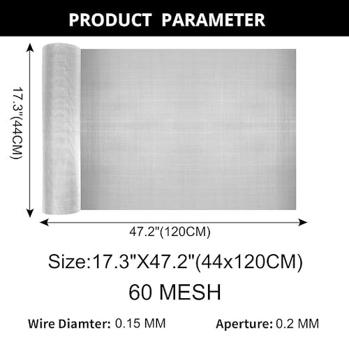 1 roll Stainless Steel Wire mesh 60 mesh, 304 Wire mesh, Suitable - Image 2