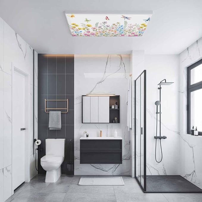 Fluorescent Light Covers for Ceiling Lights Spring Flowers Magnetic Light - Image 8