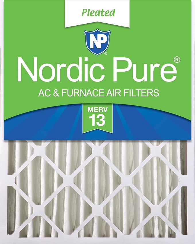 Nordic Pure 16x20x4 Pleated MERV 13 Air Filter 1 Pack by NordicPure