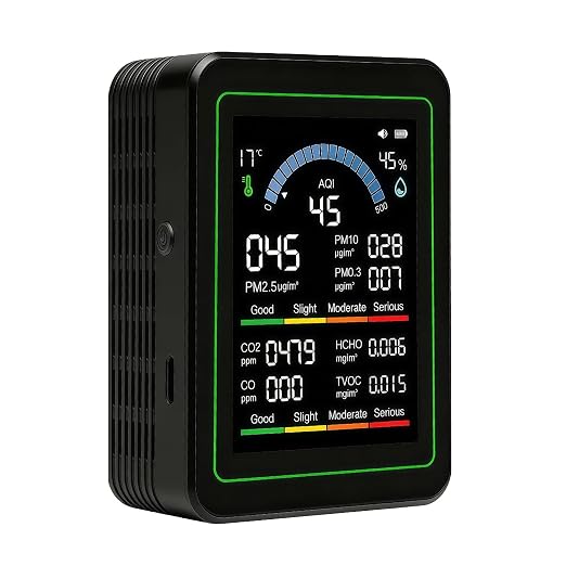10 in 1 Indoor Air Quality Monitor, Portable Smartair air Quality Tester by Unknown