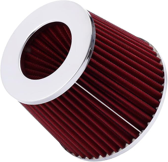 ID3.5" High Flow Inlet Cold Air Intake Cone Air Filter Replacement Clamp-On - Image 2