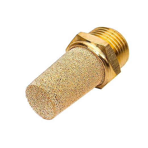 Beduan 3 Pcs Pneumatic Brass Exhaust Muffler Filter, 1/8" Male Thread Hex - Image 4