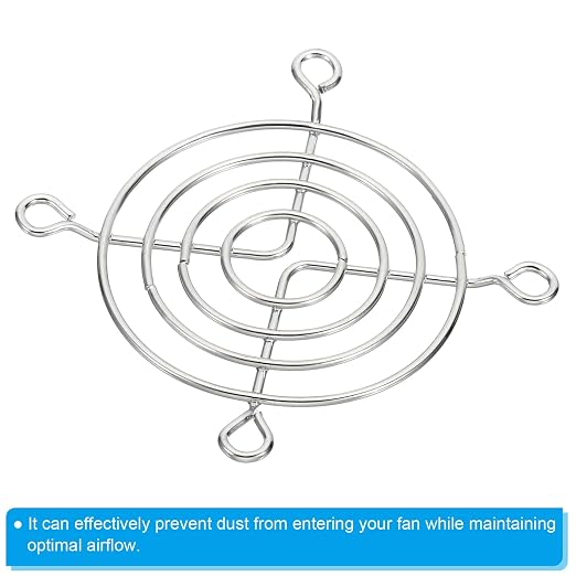 PATIKIL 60mm Fan Grill with Screws, 10 Pack Chrome Plated Iron Frame Ventilator - Image 4