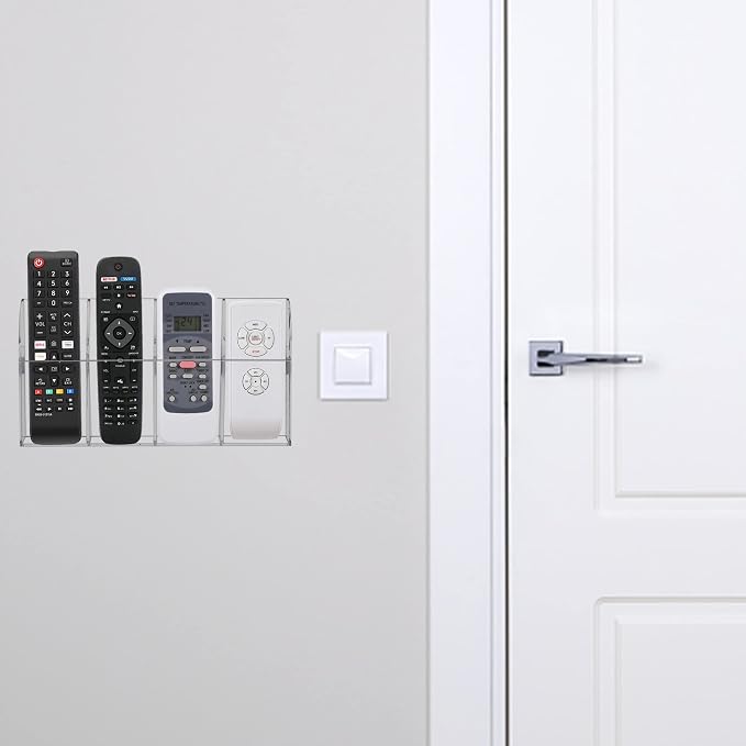 HBlife Acrylic Remote Holder Organizer, 4 Compartments - Image 6