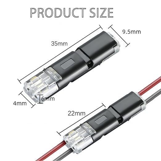 20 Pack Led Strip Lights Connectors, Double Wire Plug-in Connector Led Light - Image 2
