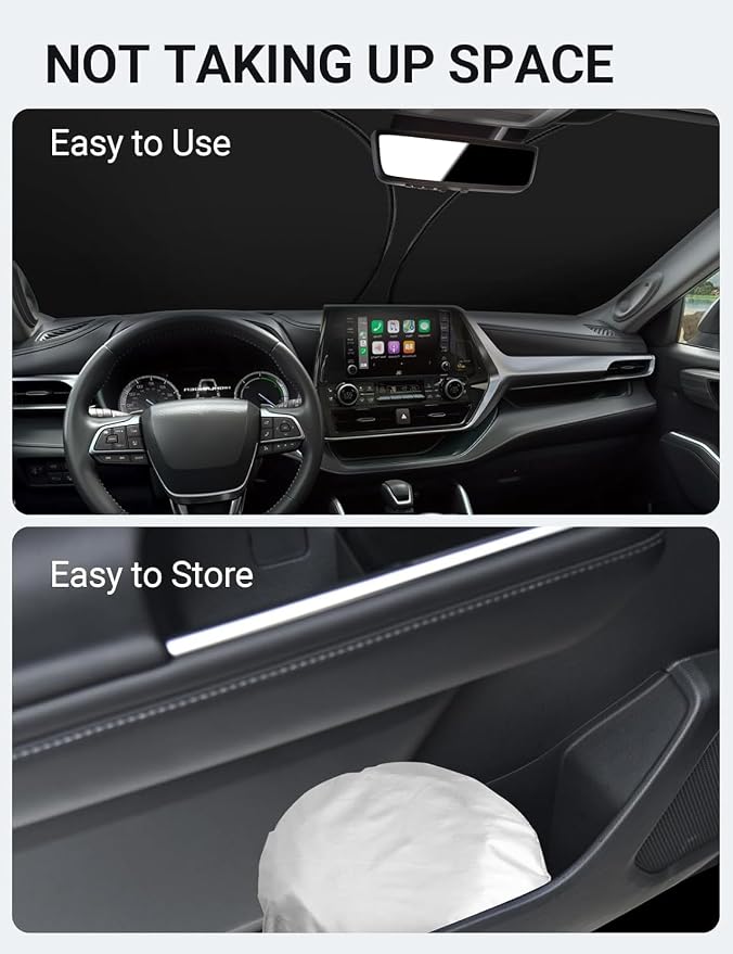 Proadsy for Toyota Highlander 2020-2025 2026 Windshield Sun Shade 4-Layer - Image 9