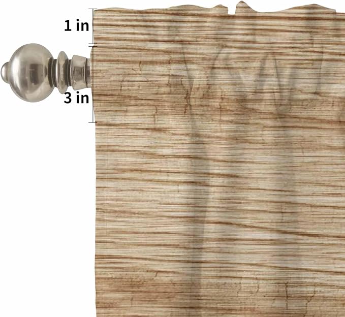 Kitchen Curtains Tiers and Valance Set of 3, Country Farmhouse Light Filtering - Image 5