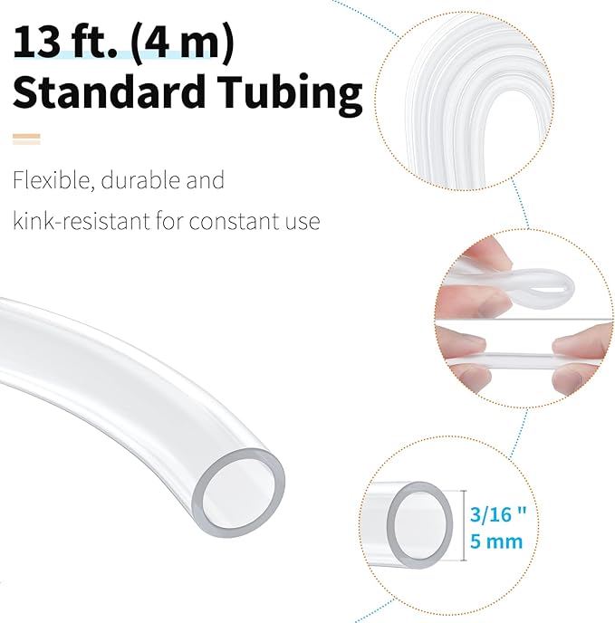 Pawfly 13 Feet Airline Tubing Standard Aquarium Air Pump Accessories - Image 2