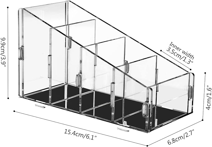 Yes!Fresh TV Remote Control Holder Organizer Acrylic 4 Compartments, Assembly - Image 5