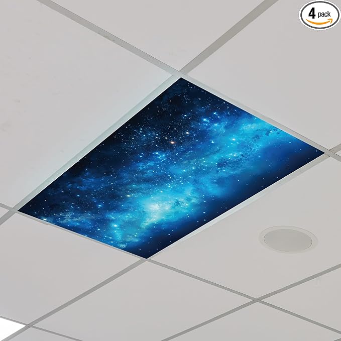 Outus 4 Pcs Fluorescent Light Cover Classroom Lighting Cover by Outus