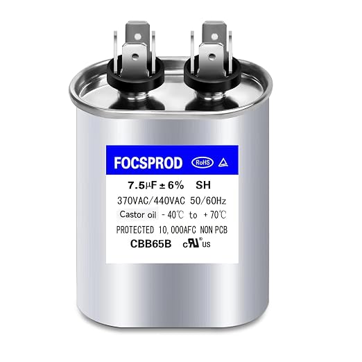 5 uF MFD Capacitor ±6%, 370/440 VAC CBB65 Round Run Capacitor, Single Run by FOCSPROD