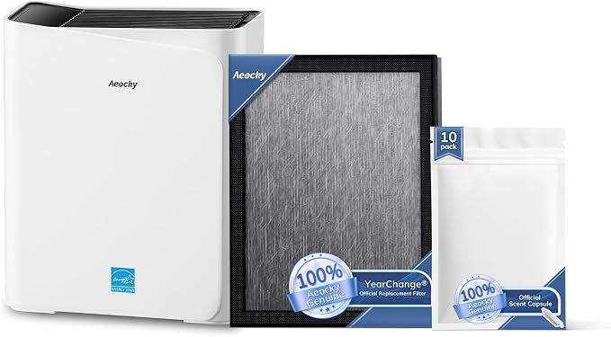 Air Purifier with Extra Filter & Scent Capsule（Two Filter and 10 Pack Scent by AeockyDirect
