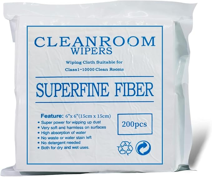 Industrial Cleanroom Cloth Wipes 6"x6" Double Knit 100% Polyester Wipers Lint by Szxtdzsw