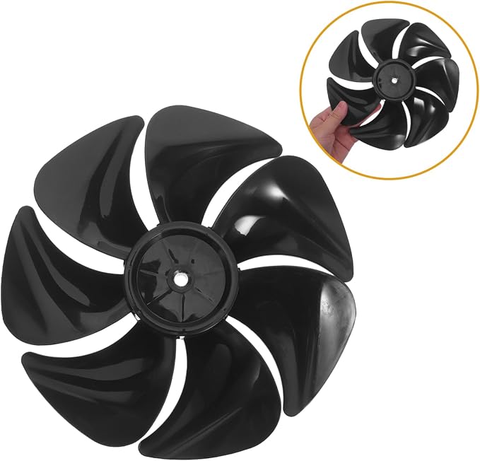 NUOBESTY Replacement Floor Fan Blade 7-Leaves 8.7-inch 22cm Black Plastic Air - Image 9