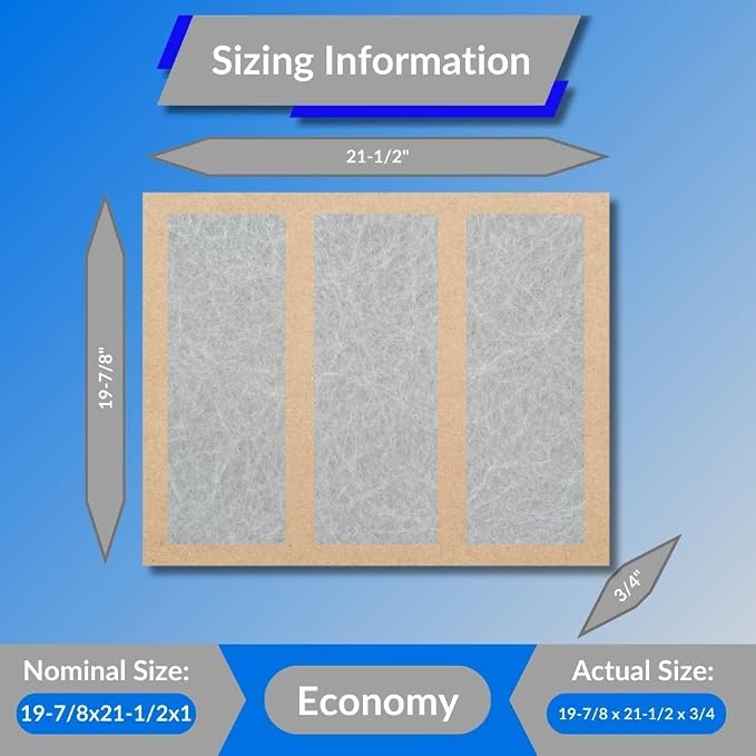 19-7/8 x 21-1/2 x 1 Glasfloss Fiberglass Air Filter, Double Strut, GDS Series - Image 2