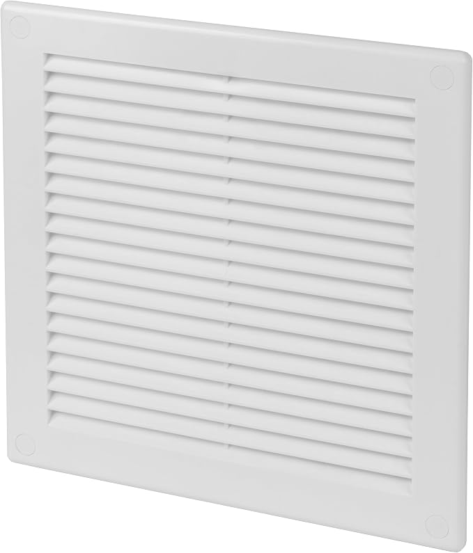 8 x 8 Inch White Air Vent Cover – Plastic Square Air Vent Grill Cover by VezoWorks