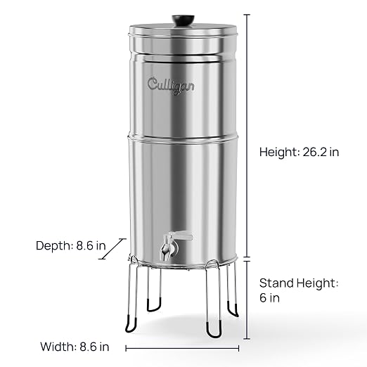 Culligan MaxClear 2.25 Gallon Gravity Water Filter System, Polished - Image 8