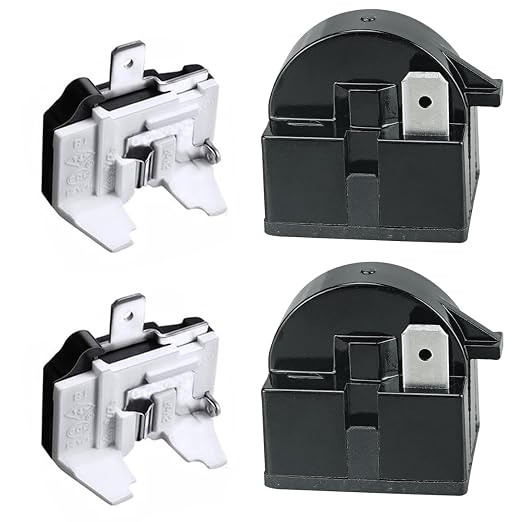 Refrigerator Compressor Relay and Overload Kit 2 Sets Refrigerator Starters by BMIROAMDFE