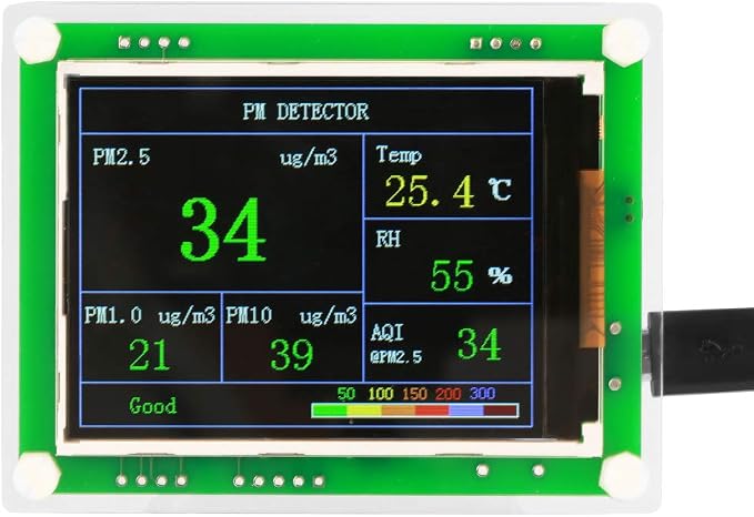 PM 2.5 Air Quality Monitor Indoor Outdoor, Air Quality Sensor Detector by Acogedor