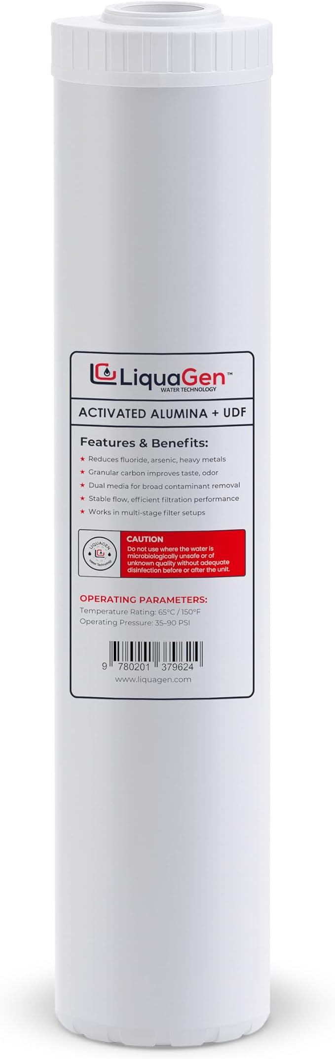 LiquaGen Activated Alumina & Coconut Carbon Water Filter Cartridge – Helps by LiquaGen