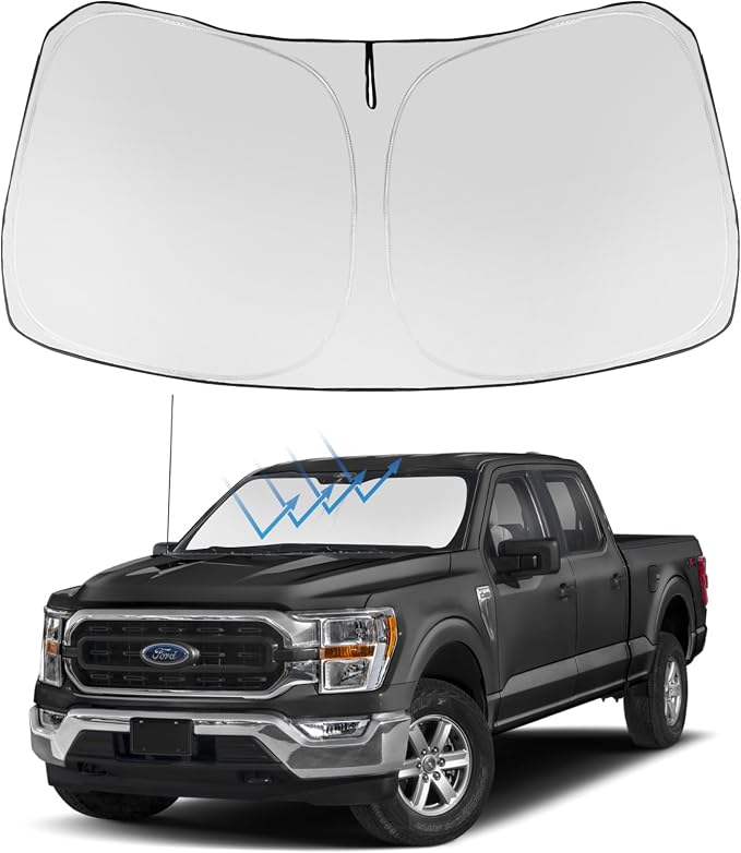 Proadsy 2026 Upgrade Windshield Sun Shade Custom Fit Ford F-150 F150 2021-2025 by Proadsy