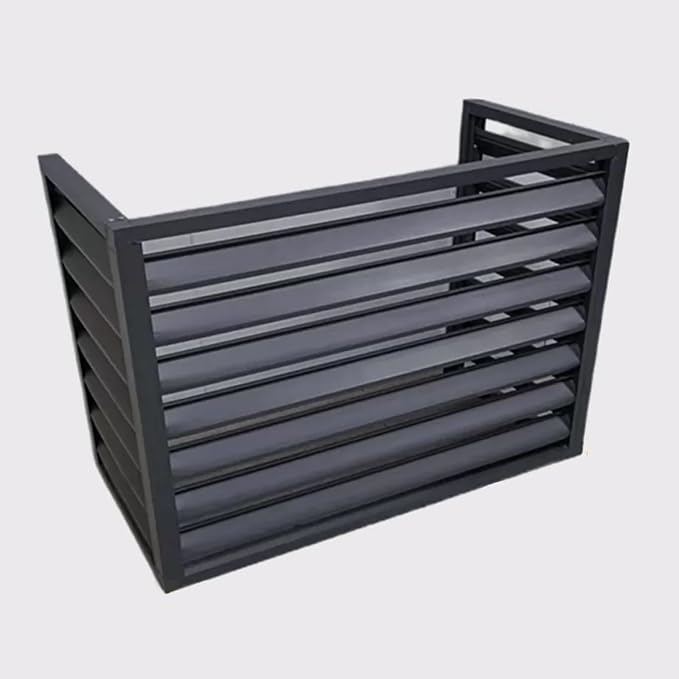Multifunctional Aluminum Shutter Privacy Fence, Mini Split Cover by Unknown