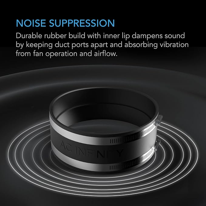 AC Infinity Noise Reduction Clamp 8-Inch, Duct Coupler - Image 4