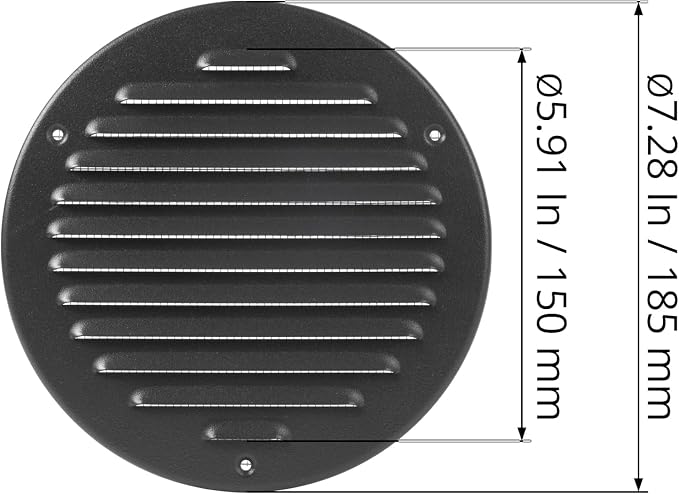 6" Inch Round Ventilation Grille - Image 2