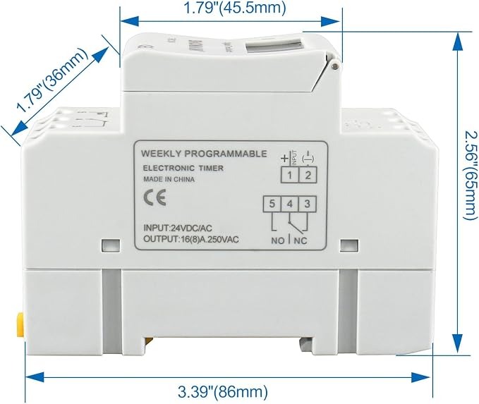 Baomain THC15A DC/AC 24V Digital LCD Power Programmable Timer Time Switch Relay - Image 4