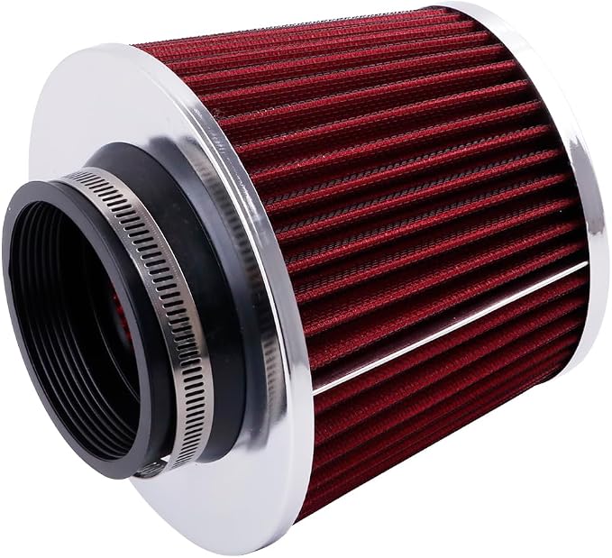 ID3.5" High Flow Inlet Cold Air Intake Cone Air Filter Replacement Clamp-On - Image 3