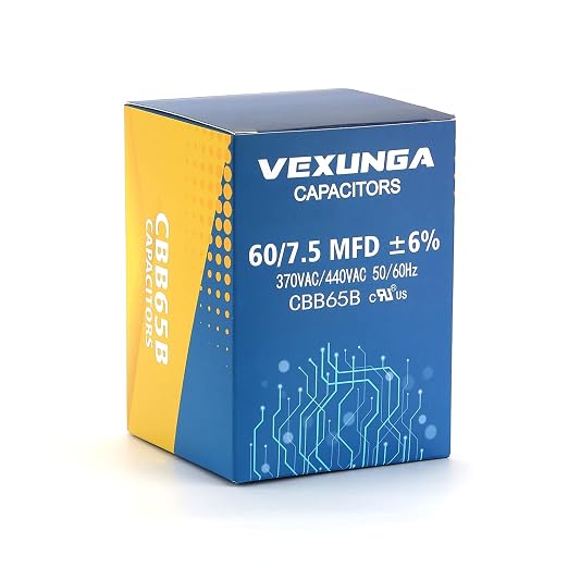 VEXUNGA 60/7.5 uF 60+7.5 MFD 370V or 440V Dual Run Start Round A/C Capacitor - Image 5