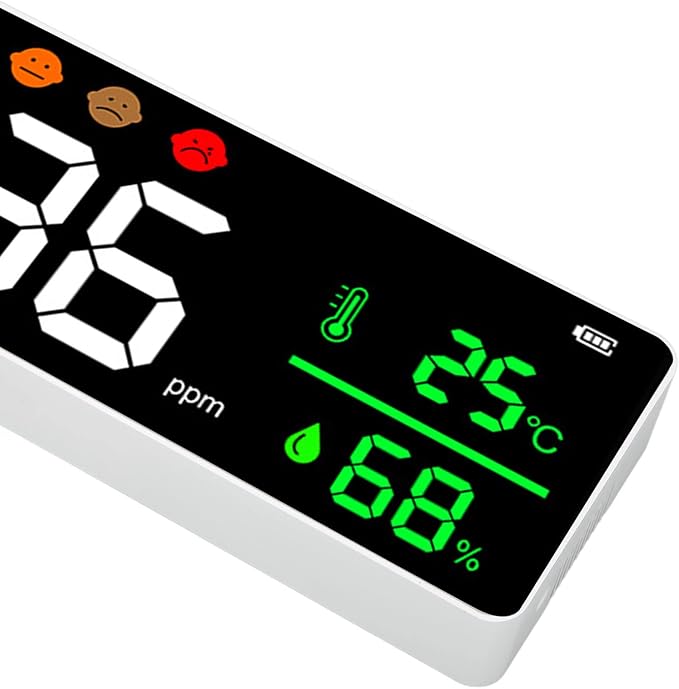 Wall Mount LED Screen Air Quality Monitor Detects CO2 Concentration Temperature - Image 9