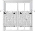Farmhouse Wood Grain Kitchen Curtains 36 Inch Length, Small Window Curtains Tab by Unknown