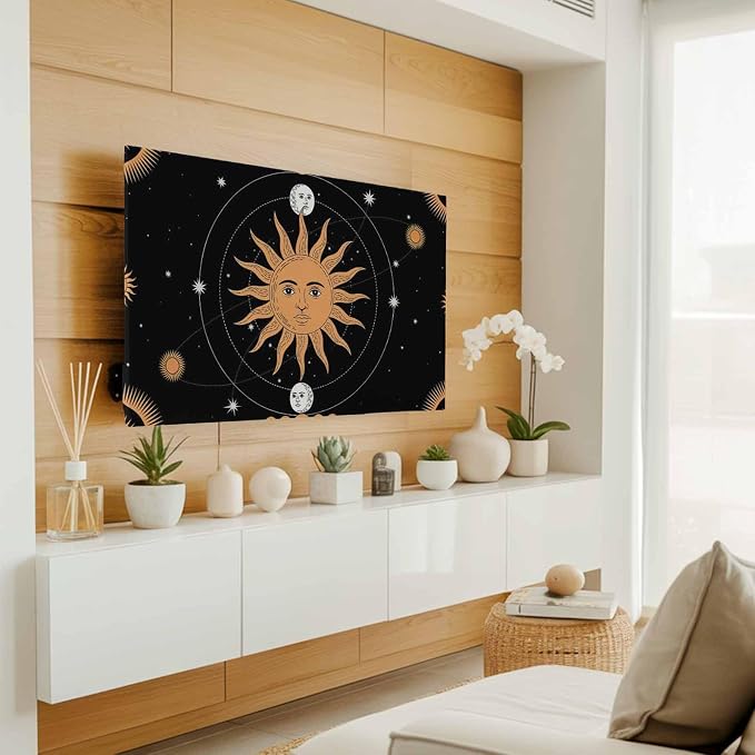 Astrology Tarot Bohemian Sun Indoor TV Cover, Elastic TV Screen Protector - Image 2